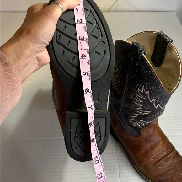 CODY JAMES WOMENS BROWN/BLACK LEATHER WESTERN COWBOY BOOTS SZ 7.5 - Picture 10 of 12